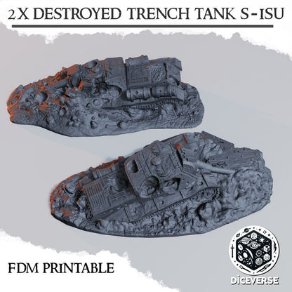 Destroyed Trench Tank S-ISU