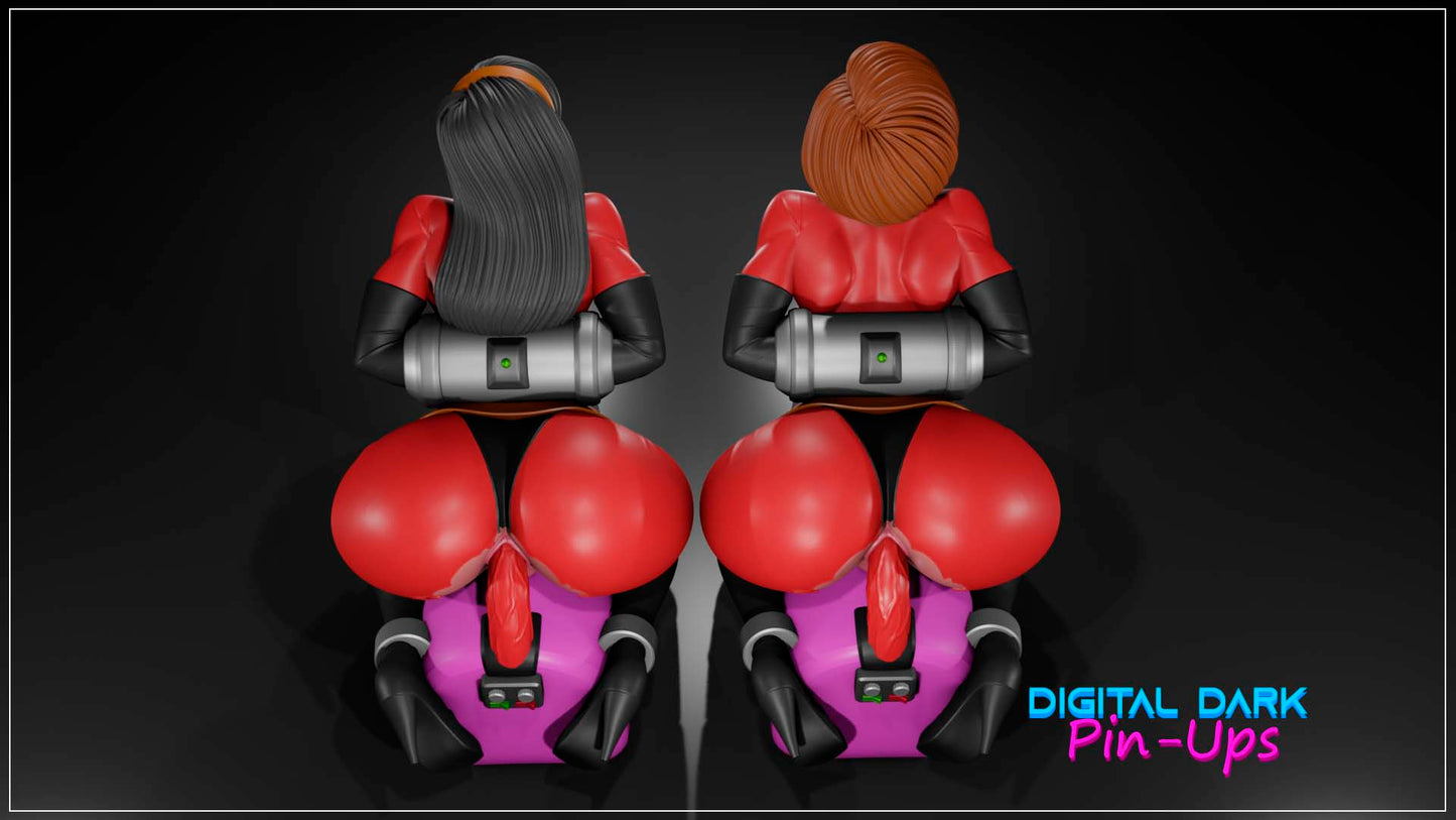 Elastagirl and Invisible Girl on Sybian