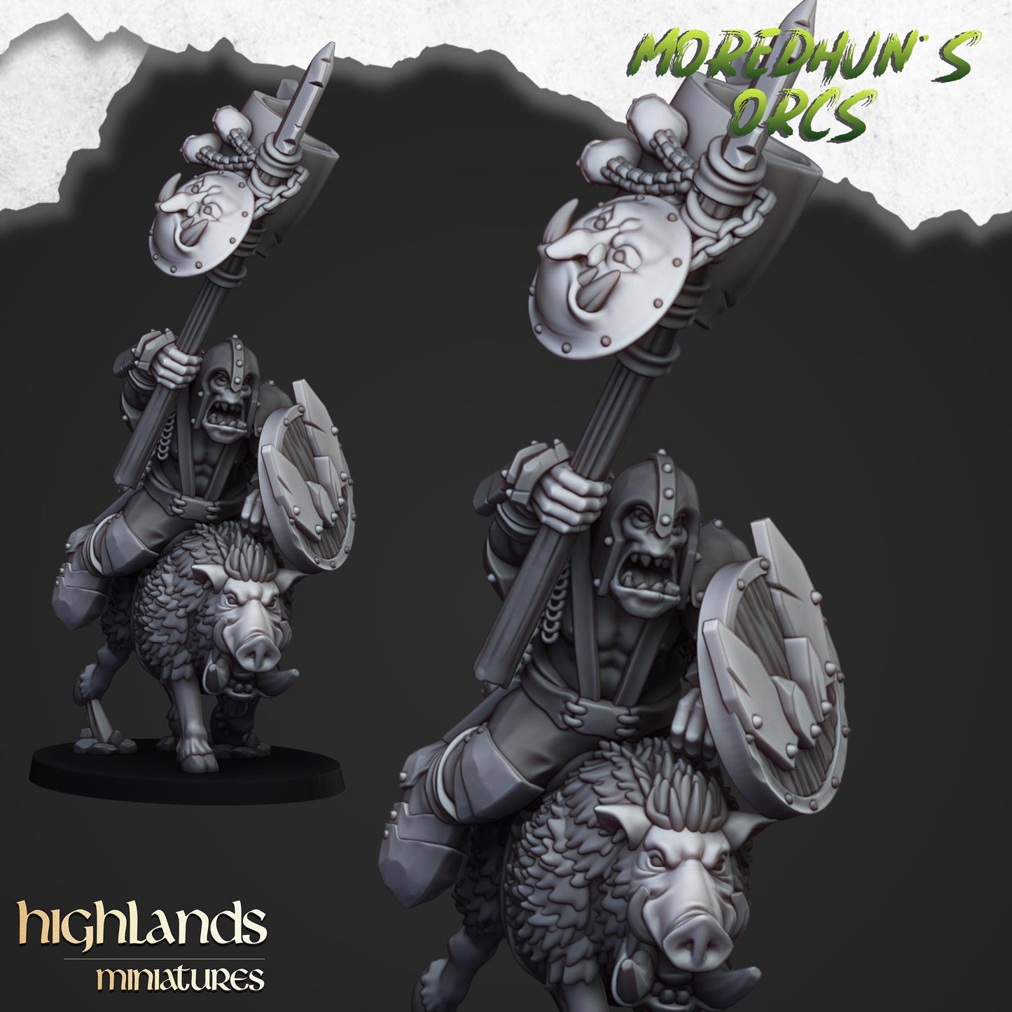 Mordehuns Mounted Orcs on boars